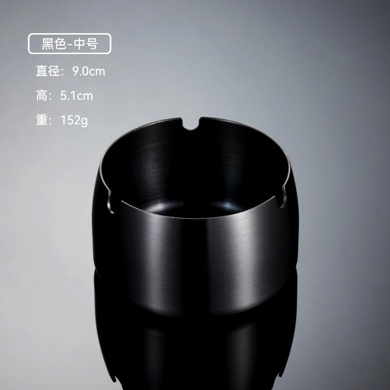 Stainless steel ashtray 018 heightened and closed windproof cigarette disc hotel drop-resistant color smoking set business gift