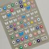 Dopamine 5D Embossed Smile Face Five-Petal Flower Nail Art Stickers