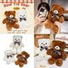 Adorable Brown And White Bow Tie Teddy Bear Plush Doll Perfect For Gifts And Promotions