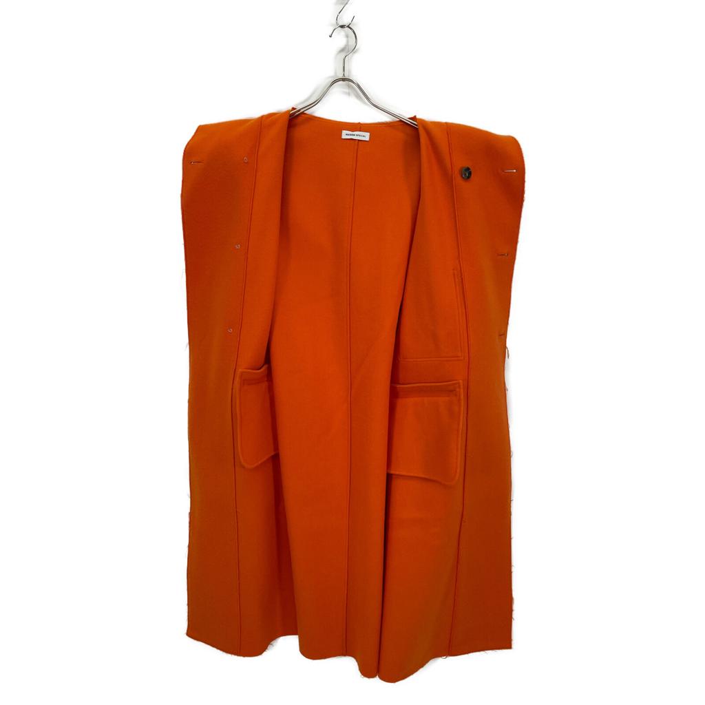 MAISON SPECIAL Orange 21212165112 River Melton Hooded Coat coat F OrangeUsed