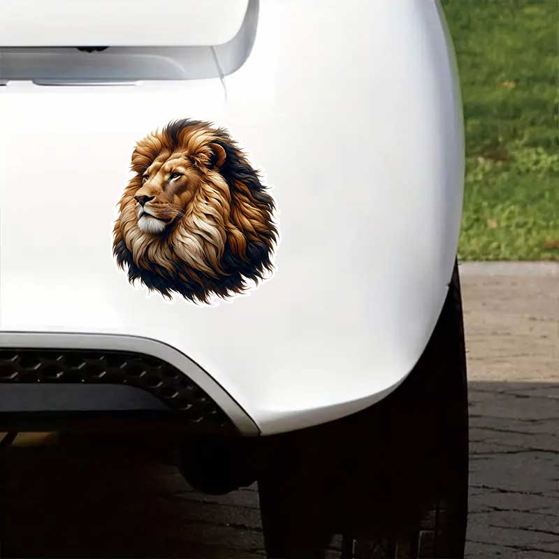 Majestic Lion Car Sticker Decal Vinyl Detachable Waterproof Outdoor Car Bumper Window Notebook Computer Decoration Car Accessories TM349