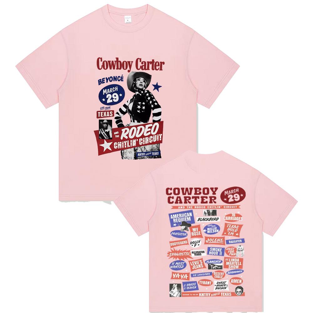 Singer Beyonce Cowboy Carter Graphic Tshirt Unisex Women Fashion Vintage Oversized Streetwear Summer Male Casual Cotton T Shirts