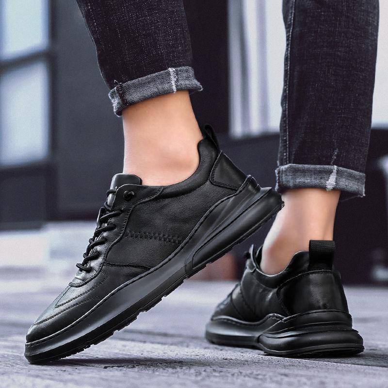 Lederschuhe Herren Leder Frühjahr 2024 Neue Herren Business Casual Weiche Sohle Rutschfeste Atmungsaktive All-Match-Schuhe