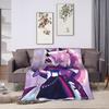 Helluva Boss Loona Flannel Blankets Autumn  Super Soft Throw Blanket for Children Outdoor Fashion Bedspread Sofa Bed Cover