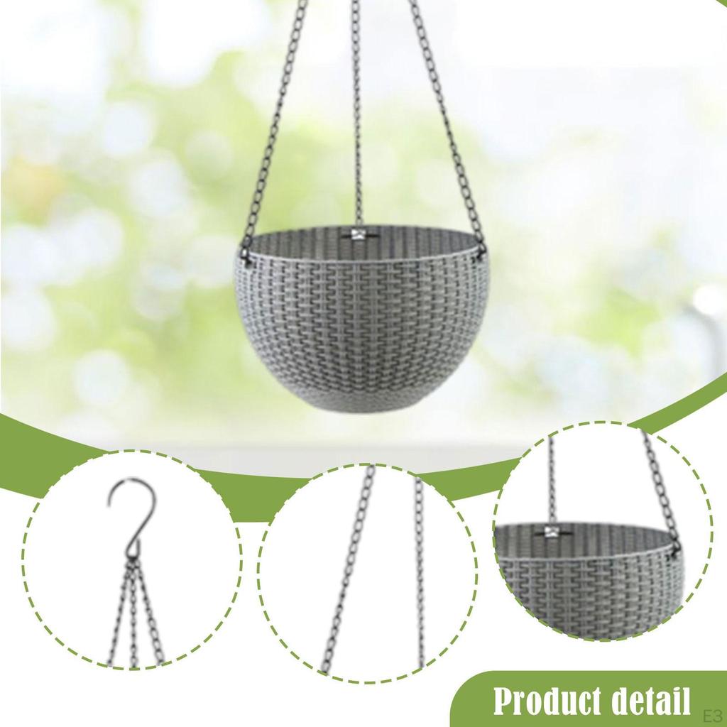 Hanging Planter Floral Container Automatic Water Absorption Flower Pot Self Watering Basket