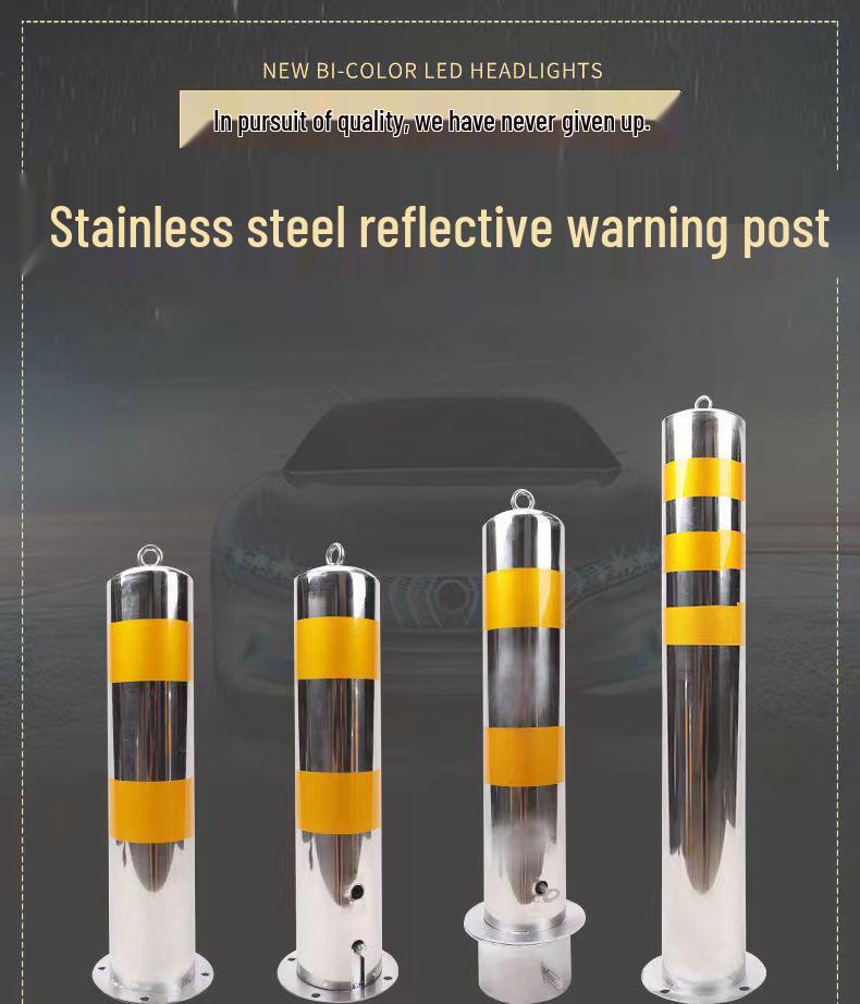Stainless Steel Mobile and Fixed Warning Post Roadblock