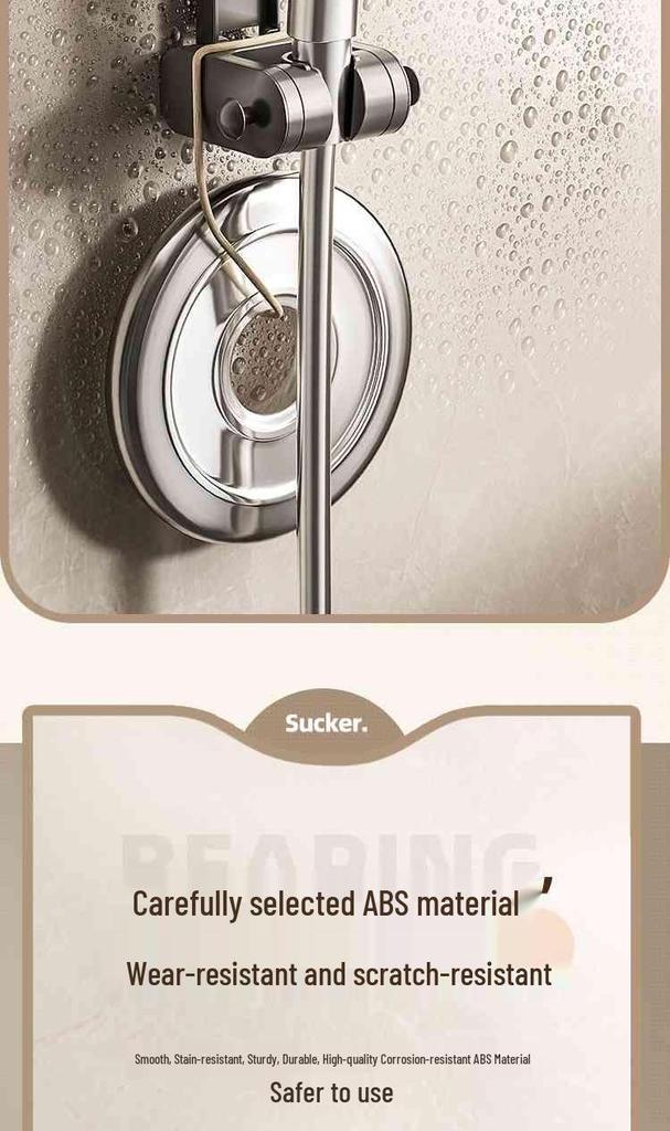 Adjustable No-Drill Suction Cup Shower Head Holder 