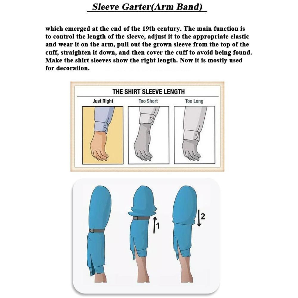 3Pairs Hold Up Elasticated Cuff Holder Adjustable Business Arm Band Shirt Armband Sleeve  Men