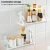 Plastic Material Wall-Mounted Storage Rack White Color Kitchen Spice Organizer  Home Storage