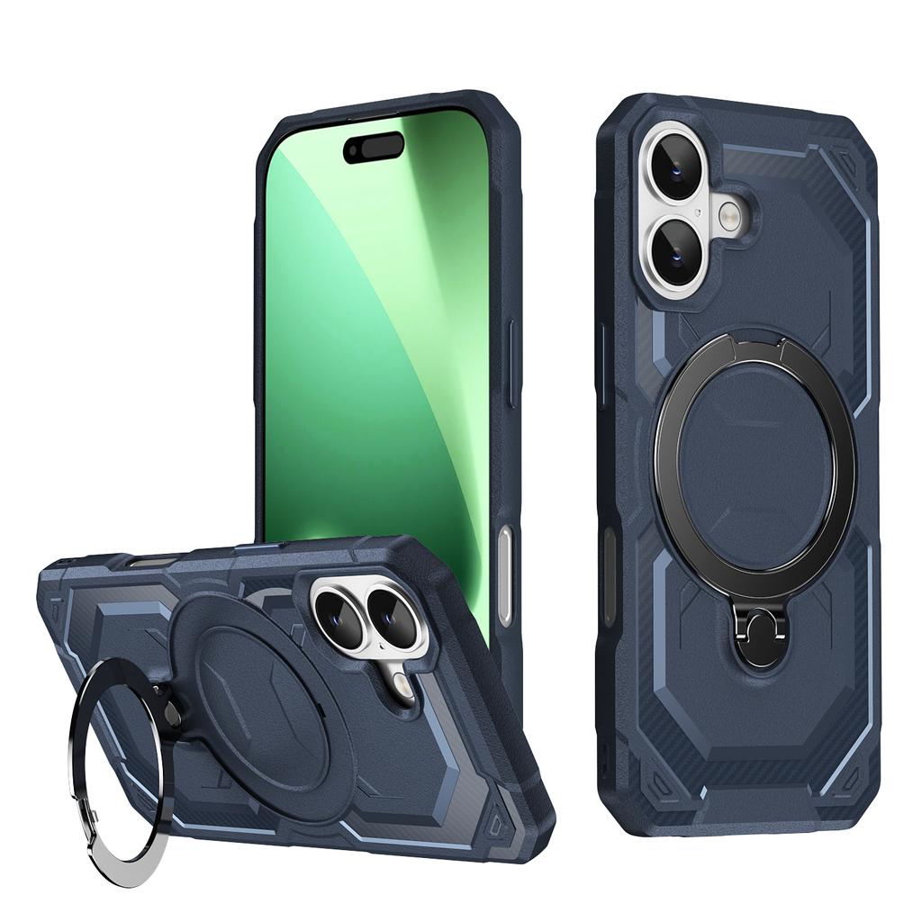 For iPhone 17 Case Compatible with MagSafe Kickstand TPU+PC Phone Cover