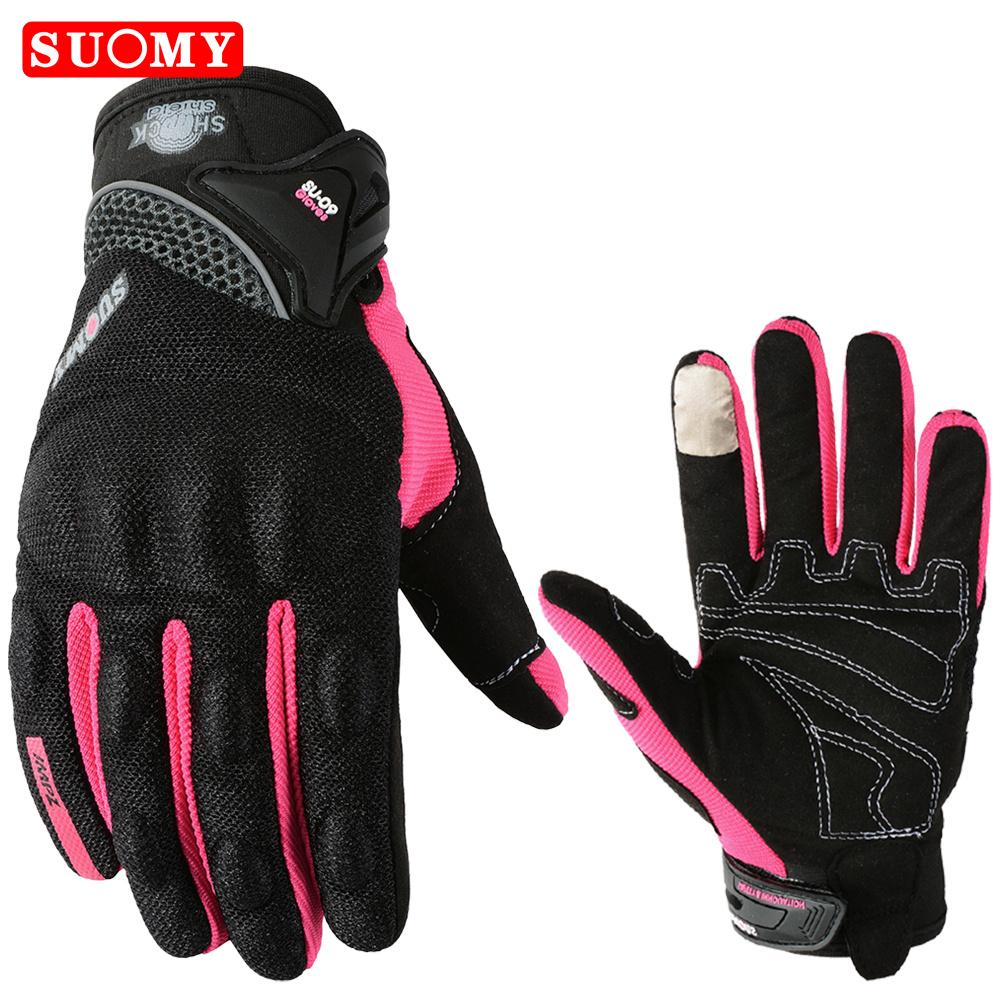 SUOMY Motorcycle Gloves Summer Full Finger Protective Guantes Motocross Luva Motociclista Touch Screen Moto Racing Gloves M-XXL
