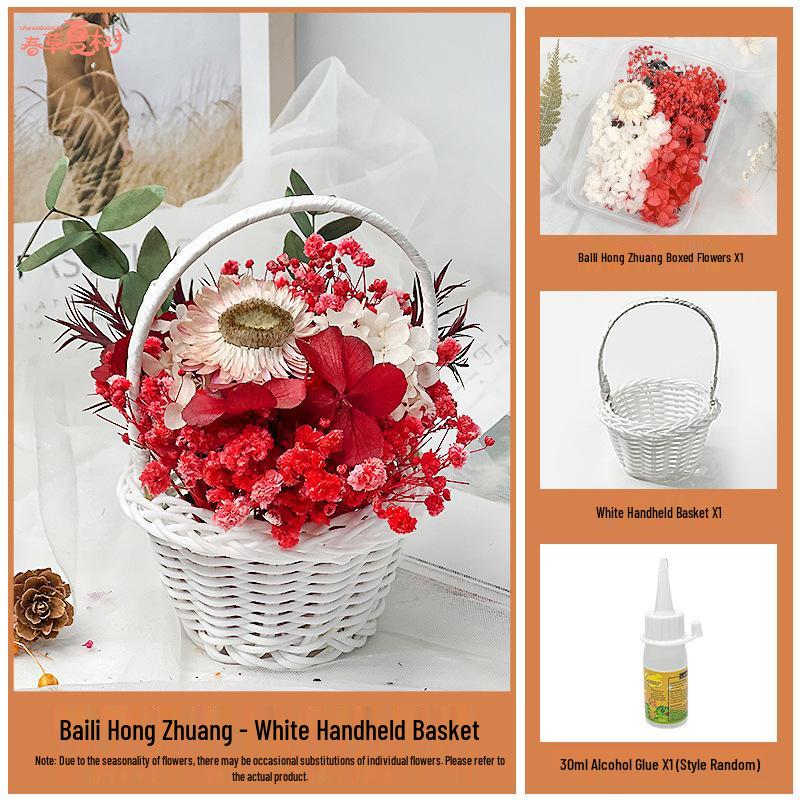 Back-to-School Gift: DIY Eternal Flower Mini Basket Ornament for Team Building & Decoration