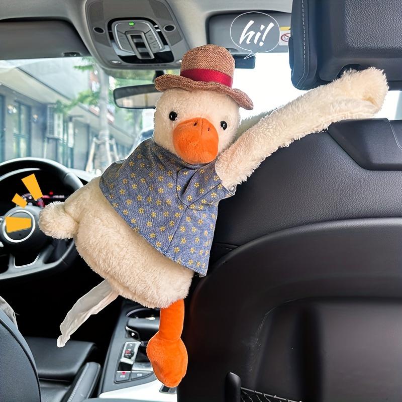 Cute Duck Car Tissue Box, Cute Hanging Car Tissue Box, Creative Car Decorations,Home Tissue Box, Home Storage Box