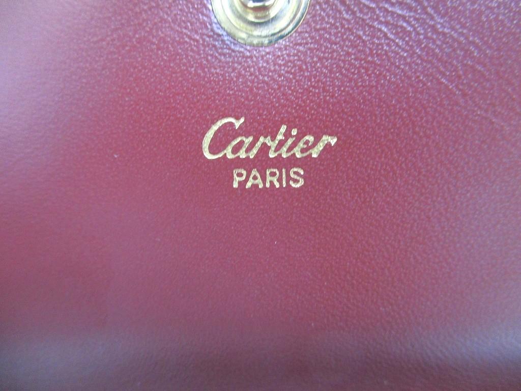 Authentic Cartier Must De Cartier Bordeaux Leather Trifold Wallet #a601  Refurbished
