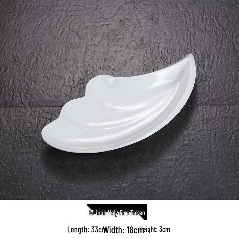Irregular Ceramic Serving Dish - Solid White