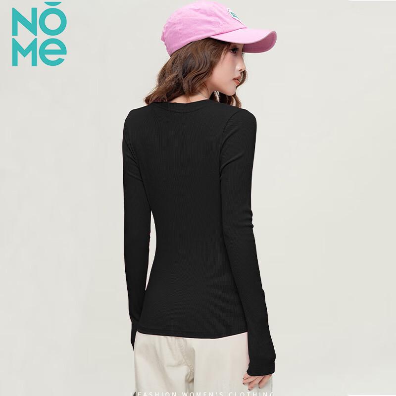 NOME Women's Slim-Fit V-Neck Long Sleeve T-Shirt