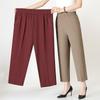Mamas Sommerhosen Gerades Bein Lässig Locker Cropped Hosen Hosen für Frauen mittleren und höheren Alters