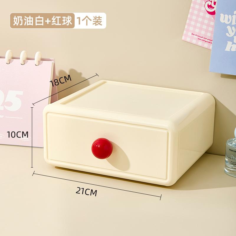 Desktop Drawer Organizer Multi-Color Storage Box, Large Capacity Stationery Holder for Office Home School