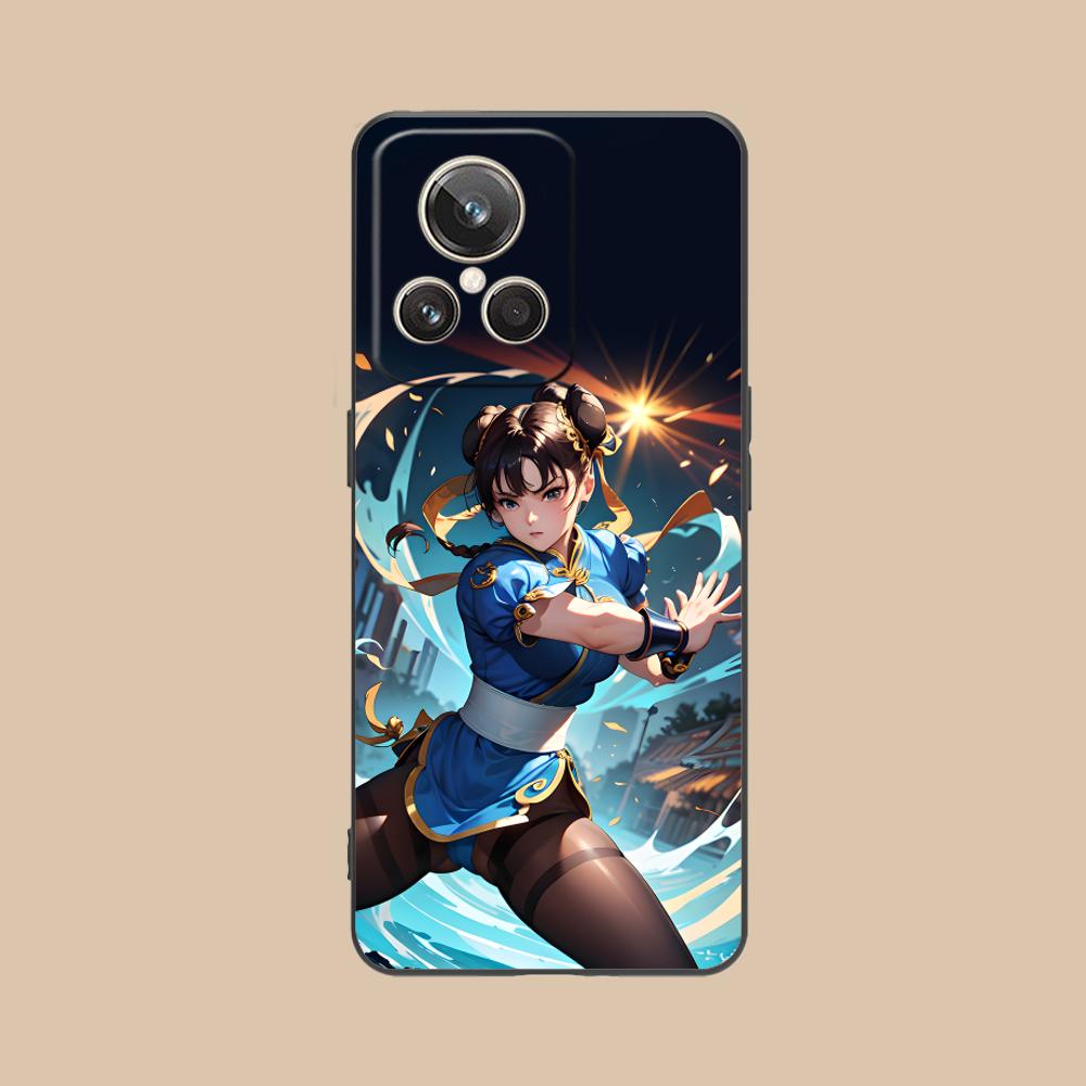 Street Fighter Chunli Phone Case for Realme 15 14 13 12 11 10 9 Pro Plus T i Lite 5G Colorful Printing Cover Luxury Pretty Cover