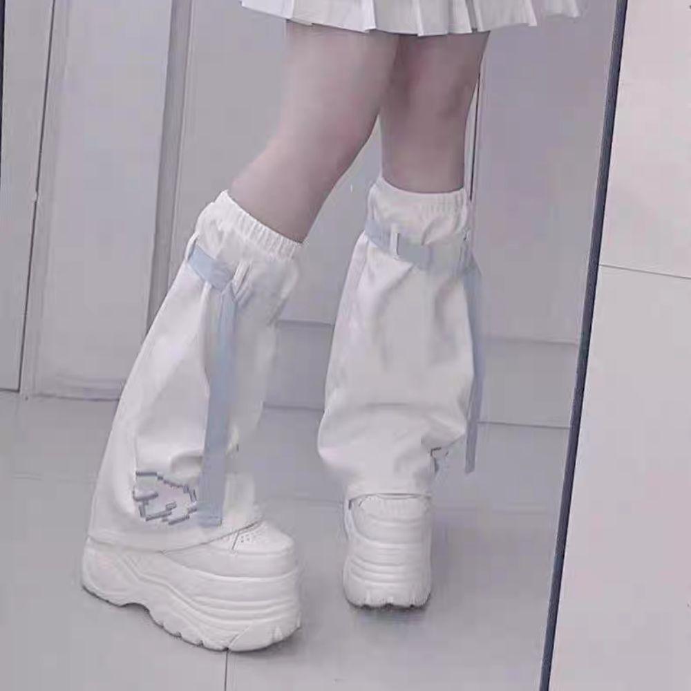 Y2K Foot Cover Embroidered Long Stockings Vintage Winter Leg Warmers  Spicy Girls