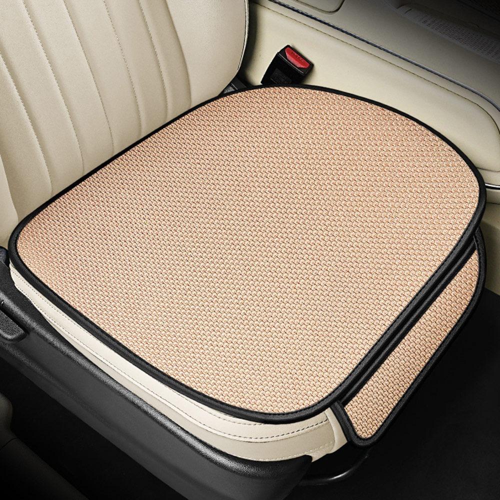Durable Universal Breathable Car Seat Cushion Non-slip Solid Color Front Seat Cushion Ice Silk Wear-resistant Auto Protector Mat