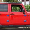 Blue Exterior Door Hinge Cover Trim Bezels Kit For Jeep Wrangler JK JKU 2007-17