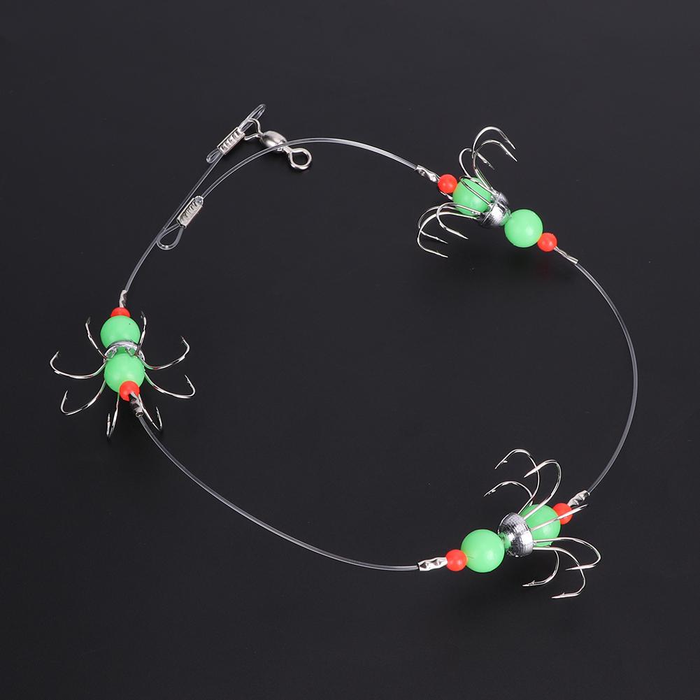 Luminous Squid String Hook   Fishhook Barbed Night Fishing Tackles Accessories