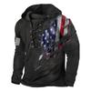 Herren Kapuzenpullover Lockerer Schnitt Mit 3D Digitalem Tierdruck Air Layer Stoff Langarm Freizeit Oberteil Alles