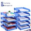 Plastic Multi-tier File Organizer Rack Set