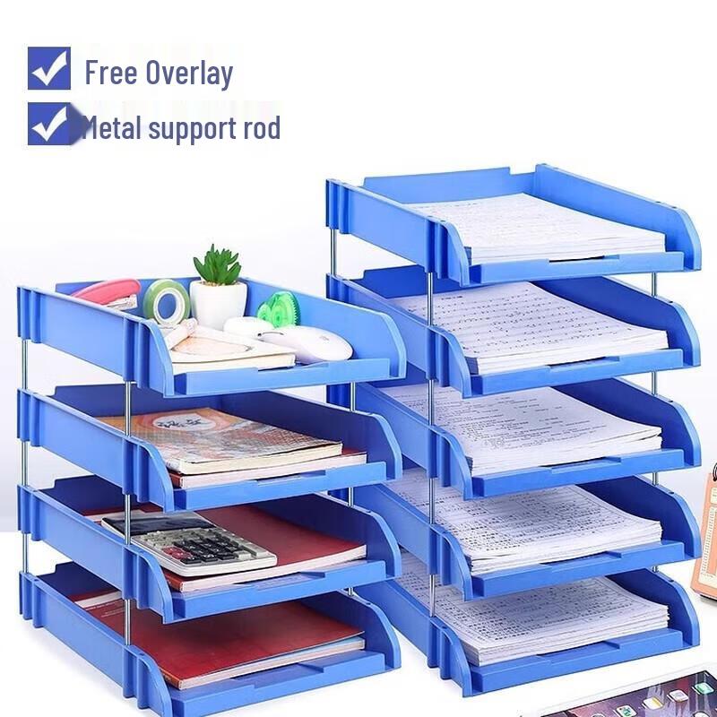 Plastic Multi-tier File Organizer Rack Set