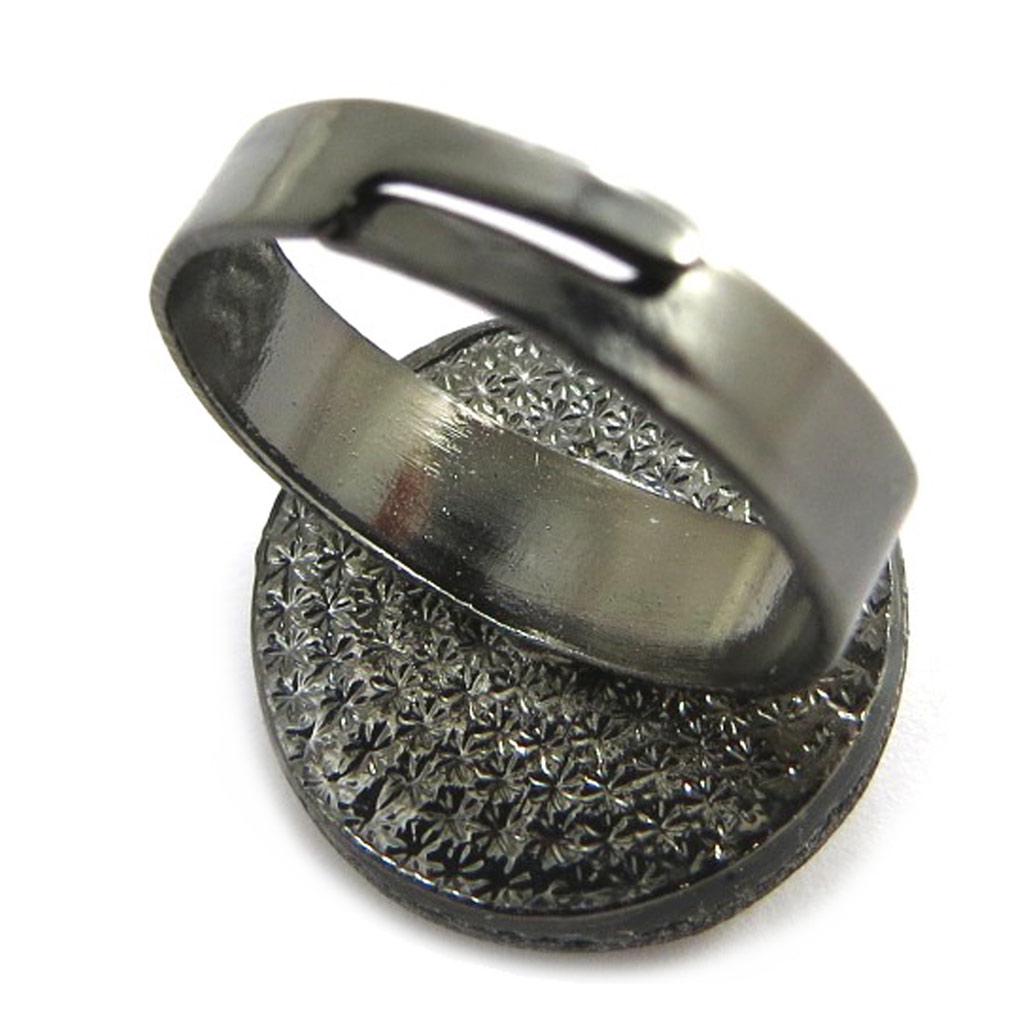 Les Trésors De Lily [N3075] - Schwarzer Designerring „Sissi“