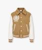Man On The Boon [Family First] Embroidered Logo Stadium Jacket_Beige 4714360305