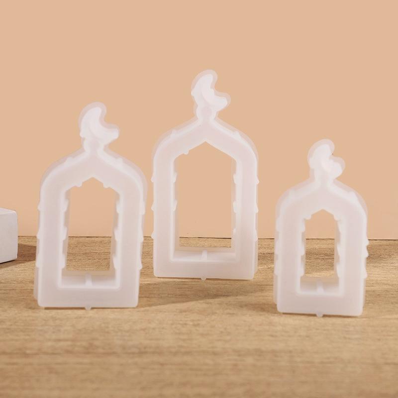 EID Mubarak Silicone Mold Gypsum Cement Making DIY Craft Ramadan Gifts Muslim Party Home Table Decoration Ornament Candle Holder