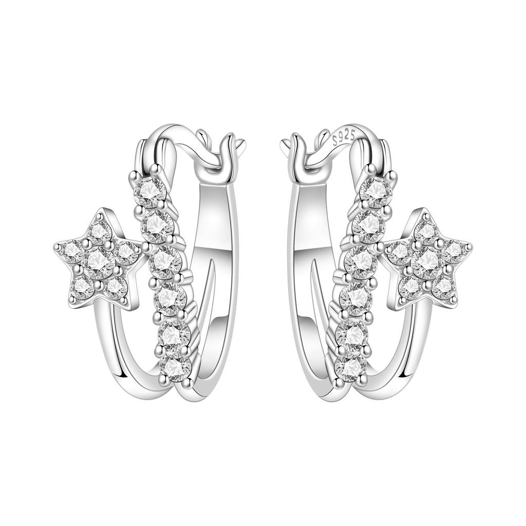 925 Sterling Silver Simple Gold U-shaped Earrings Jewelry Versatile Hoop Earrings for Women Jewelry Fine Birthday Party Gifts