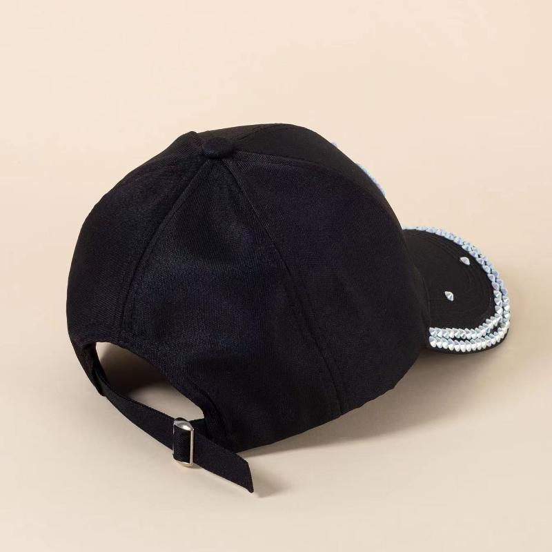 Latest twill diamond butterfly hat sun visor cap cap
