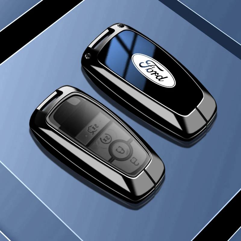 Nová 2026 Samolepka na auto Ford Nová 2025 Horký kryt pouzdra na chytrý klíč ze zinkové slitiny Bezklíčový obal pro Ford Fusion Mustang Kuga Ecosport E