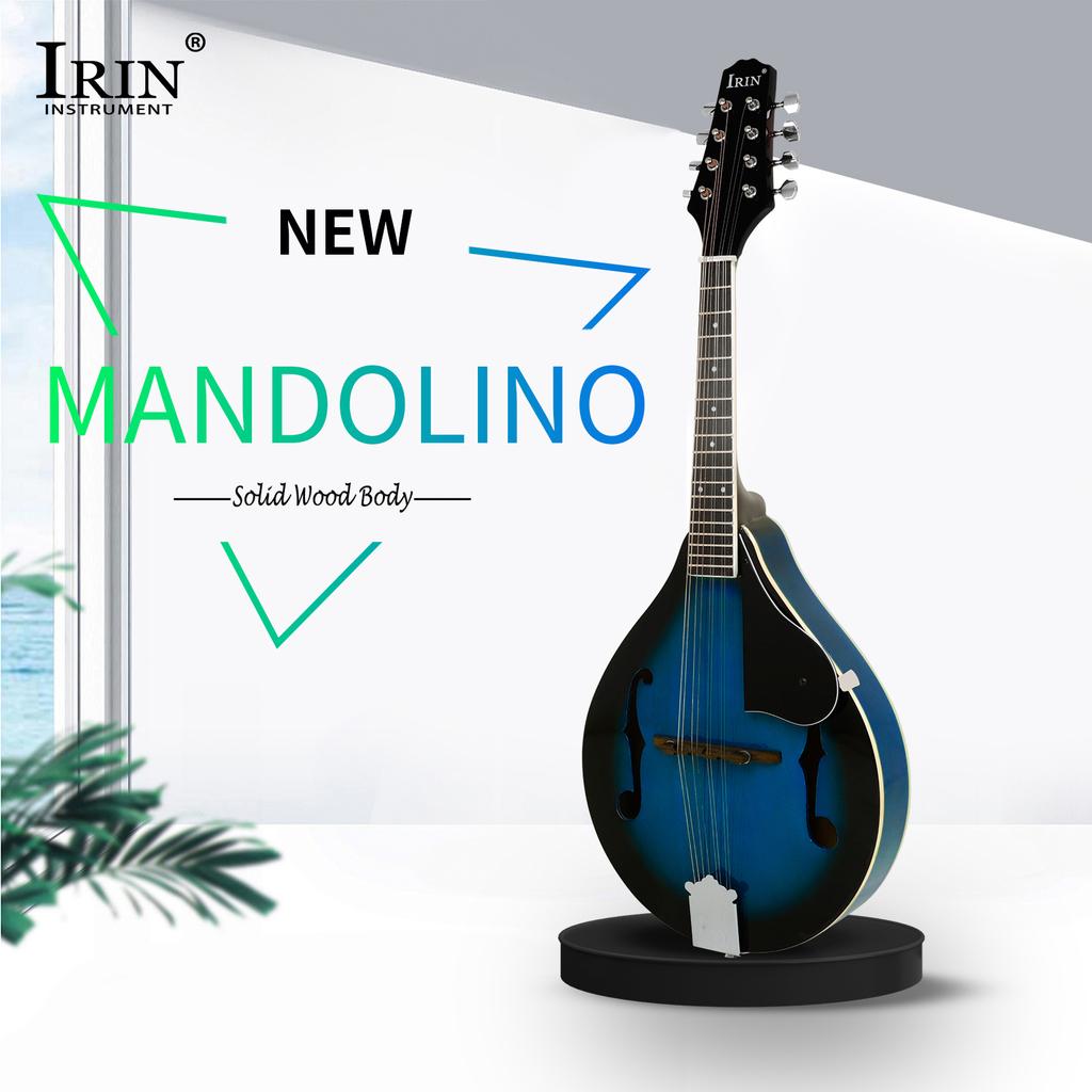 M MBAT 8 String Mandolin Kit Guitar A Style Rosewood Fingerboard Mandolin for Beginners Adults Musical Instrument with Parts