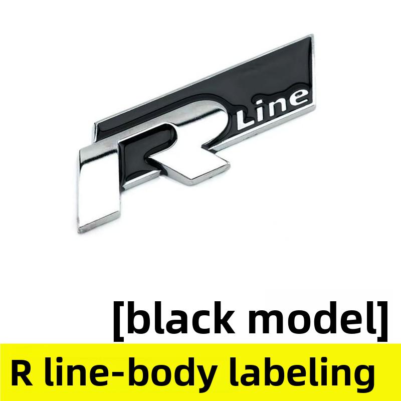 Metal Logo R Emblem Letters Car Front Grille Badge Rear Trunk Sticker For Volkswagen GolfR Tiguan Tiguan Allspace Passat Variant zqs054