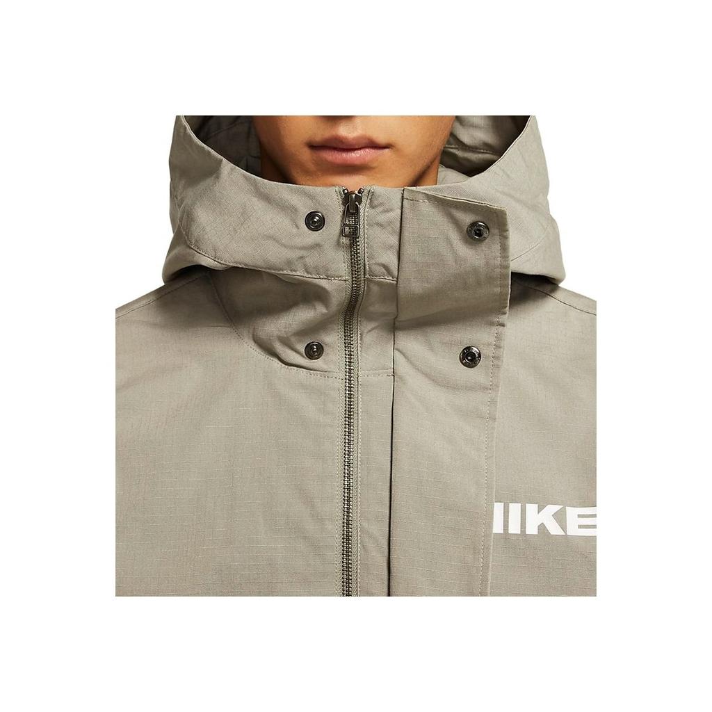 Nike City Made Multi-Pocket Logo Woven Hooded Jacket Men Outerwear Light-Army-Green DA0078-320