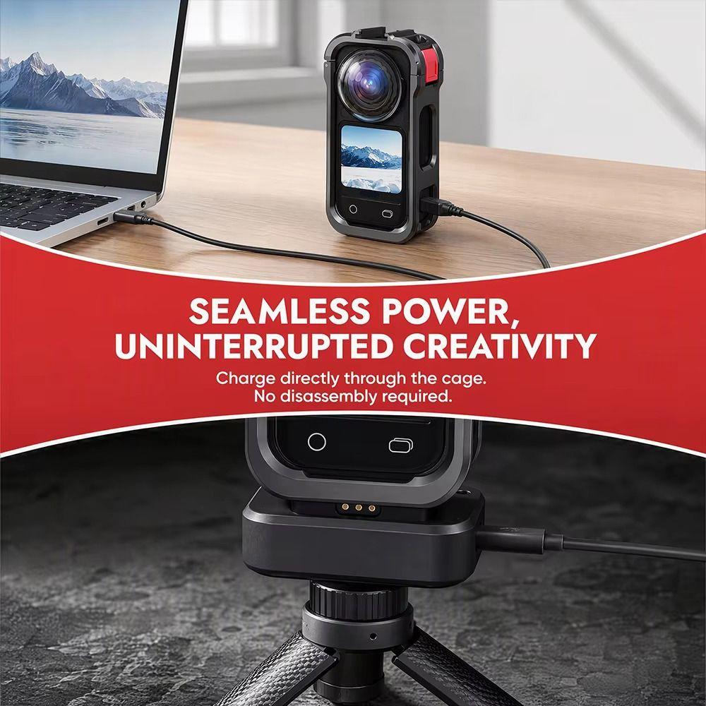 Magnetic Protective Case Aluminum Alloy Housing Case for Insta360 X6 Action Camera Accessories