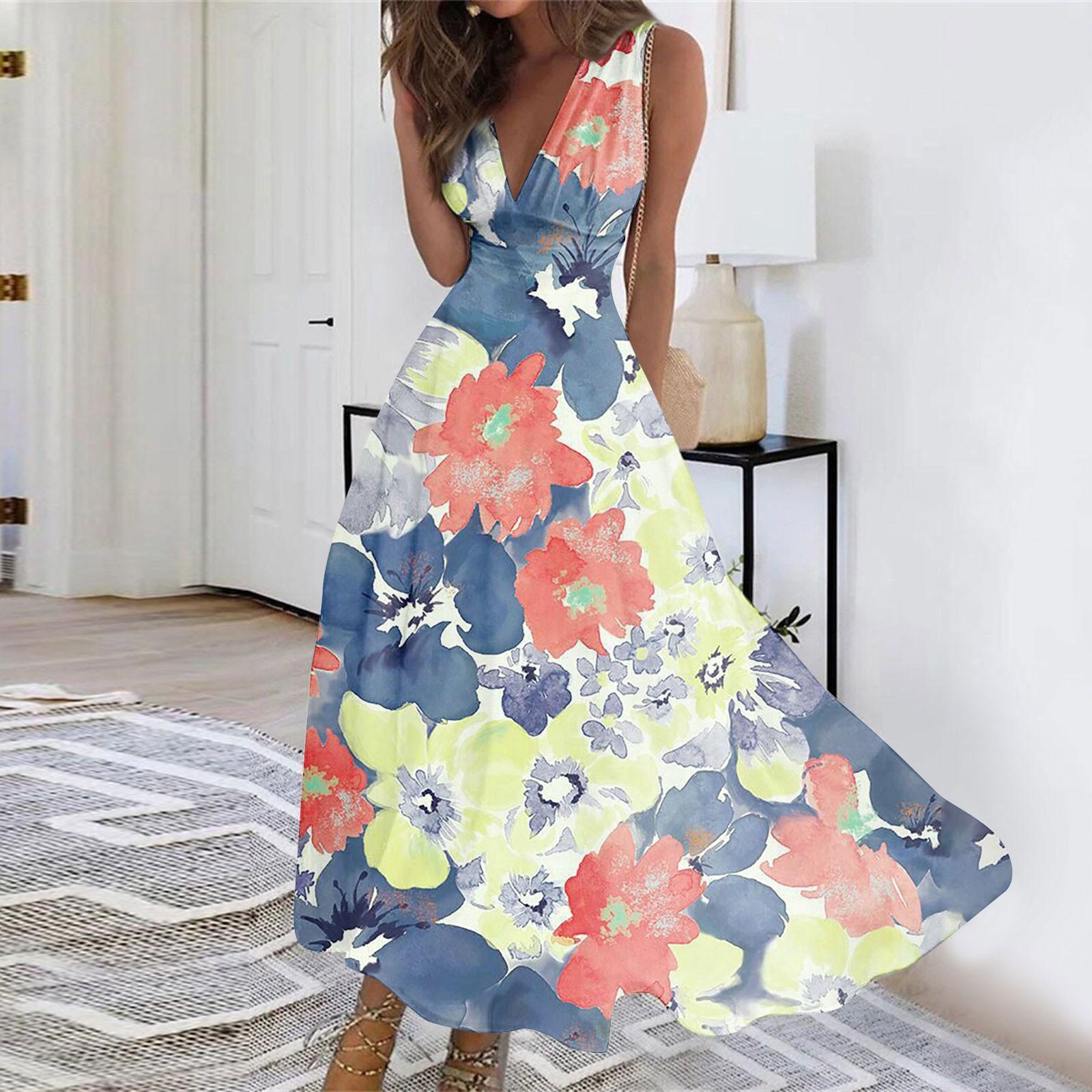 Женское длинное платье Платье макси Повседневное платье Летнее повседневное платье — фото 8