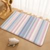 Colorful Striped Pattern Floor Mat Floor Mat Soft Flannel Non-Slip Door  Rug for Living Room