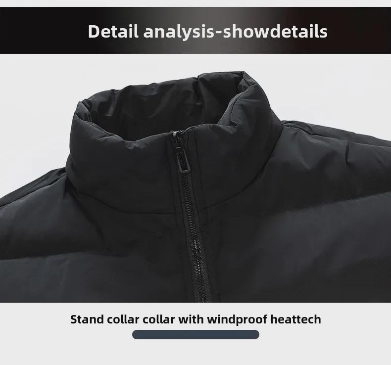 Unisex Large Cotton Jackets: Matching Styles for Adults & Teens, Fashionable with Stand-Up Collars, Loose Fit for Men.