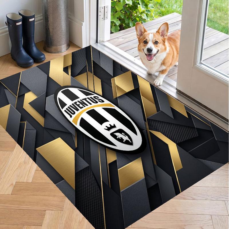 Soft Floor Carpet Juventus FC Pattern Area Rug Decorative Mat For Home Room Decoration