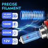 Super Bright Halogen Bulbs H1 H4 H7 H11 H9 9005 HB3 9006 HB4 9008 9012 100W 6000K Headlight 12V Fog Lights 880 5202 Driving Lamp