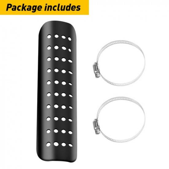 Motorcycle Pipe Shield Exhaust Heat Guard Cover Muffler Guard Cover Heel Black