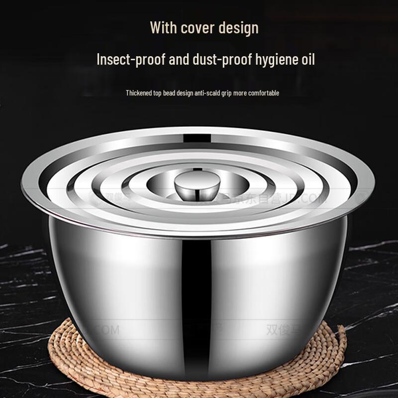 10-inch Multi-purpose 304 Stainless Steel Bowl with Lid