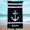 Asciugamano da Spiaggia Personalizzato Nome/Logo Personalizzato Asciugamano in Microfibra Sottile Asciugatura Rapida Assorbente per Spiaggia Nuoto Yoga Bagno Sport