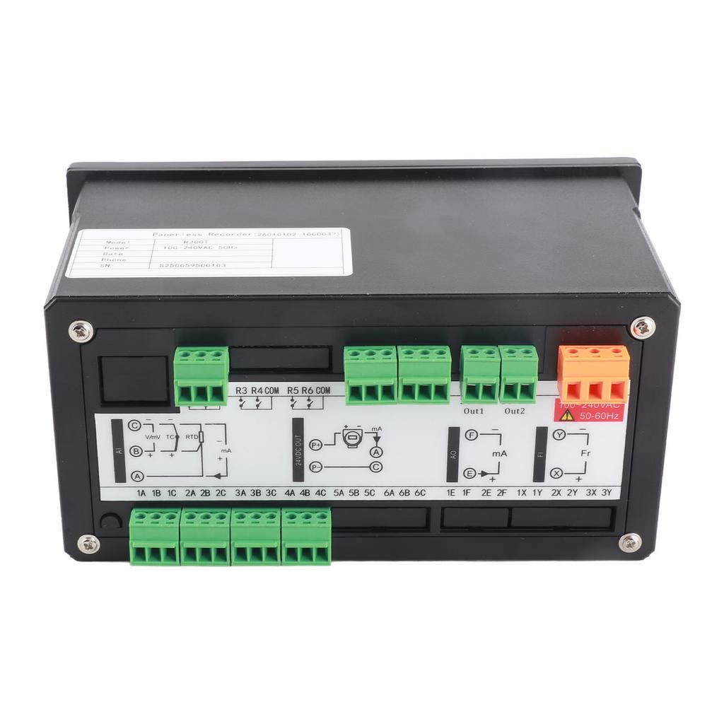 4 Inch Multi Channel Temperature Recorder 4 Channel 2 Alarm Digital Paperless Temperature Meter