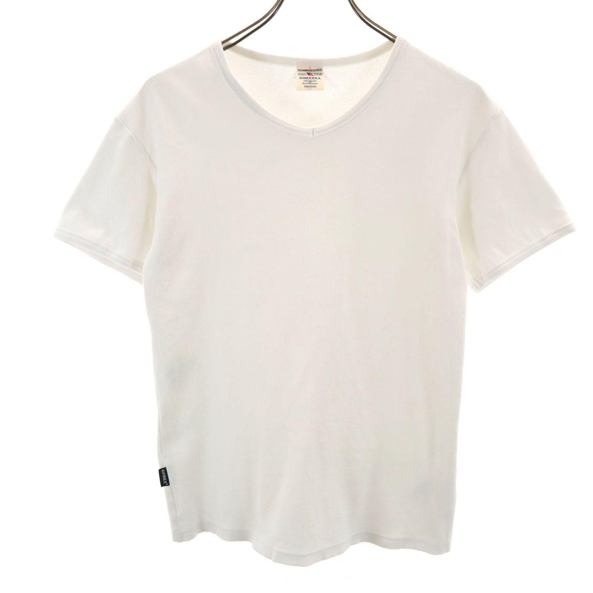 

AVIREX Short sleeve rib T-shirt M white Men s Used